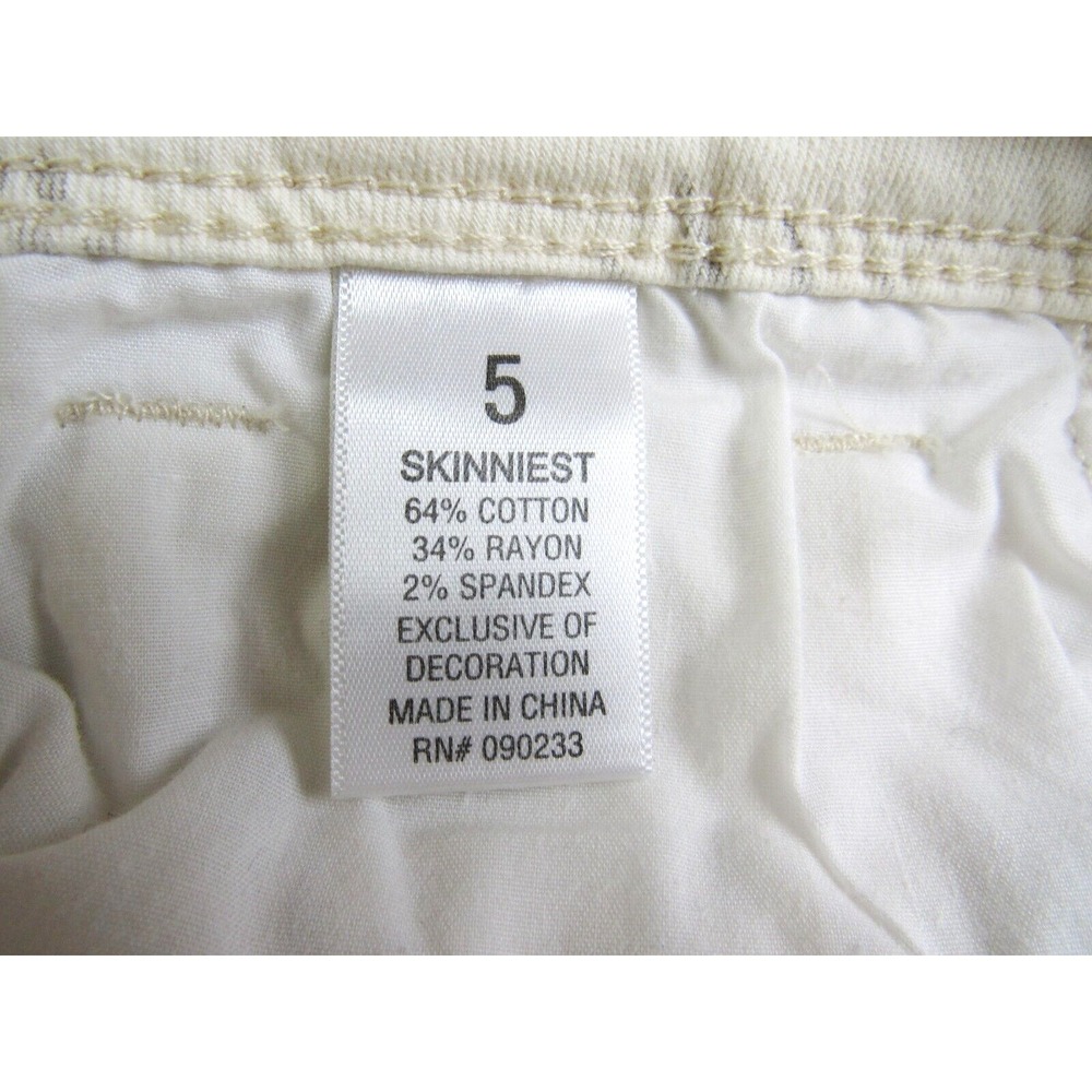 Bullhead Black Skinniest Jeans Beige/Gray Southwest Juniors Size 5 - Picture 5 of 6